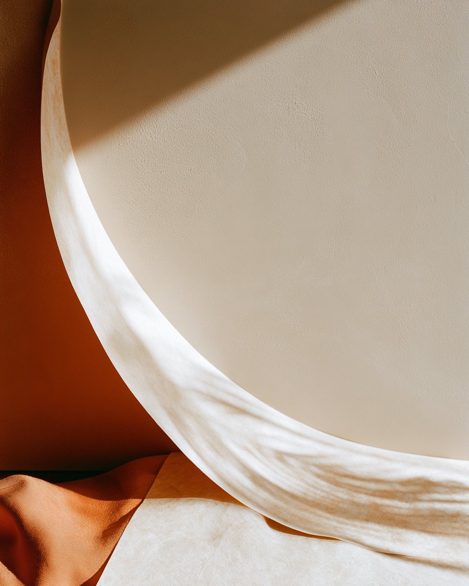Soft abstract editorial form in warm tones